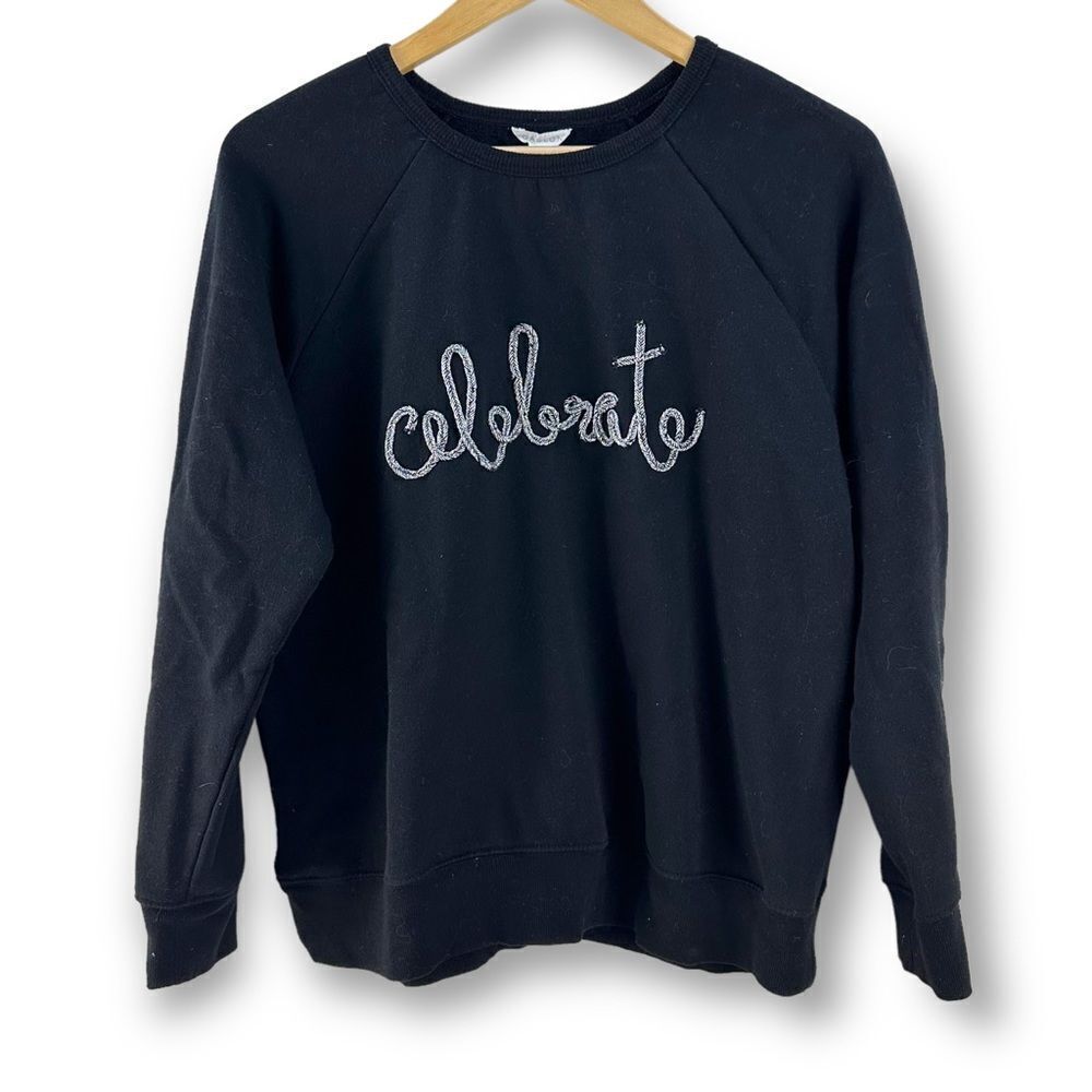 ‎Caslon “Celebrate” black sweatshirt size L